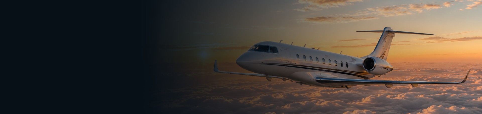 private jet on flight